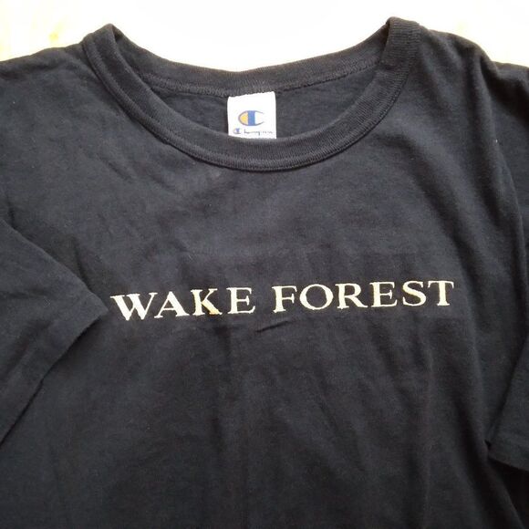 Vintage Champion Wake Forest Spell Out Logo T-Shirt - Picture 1 of 7